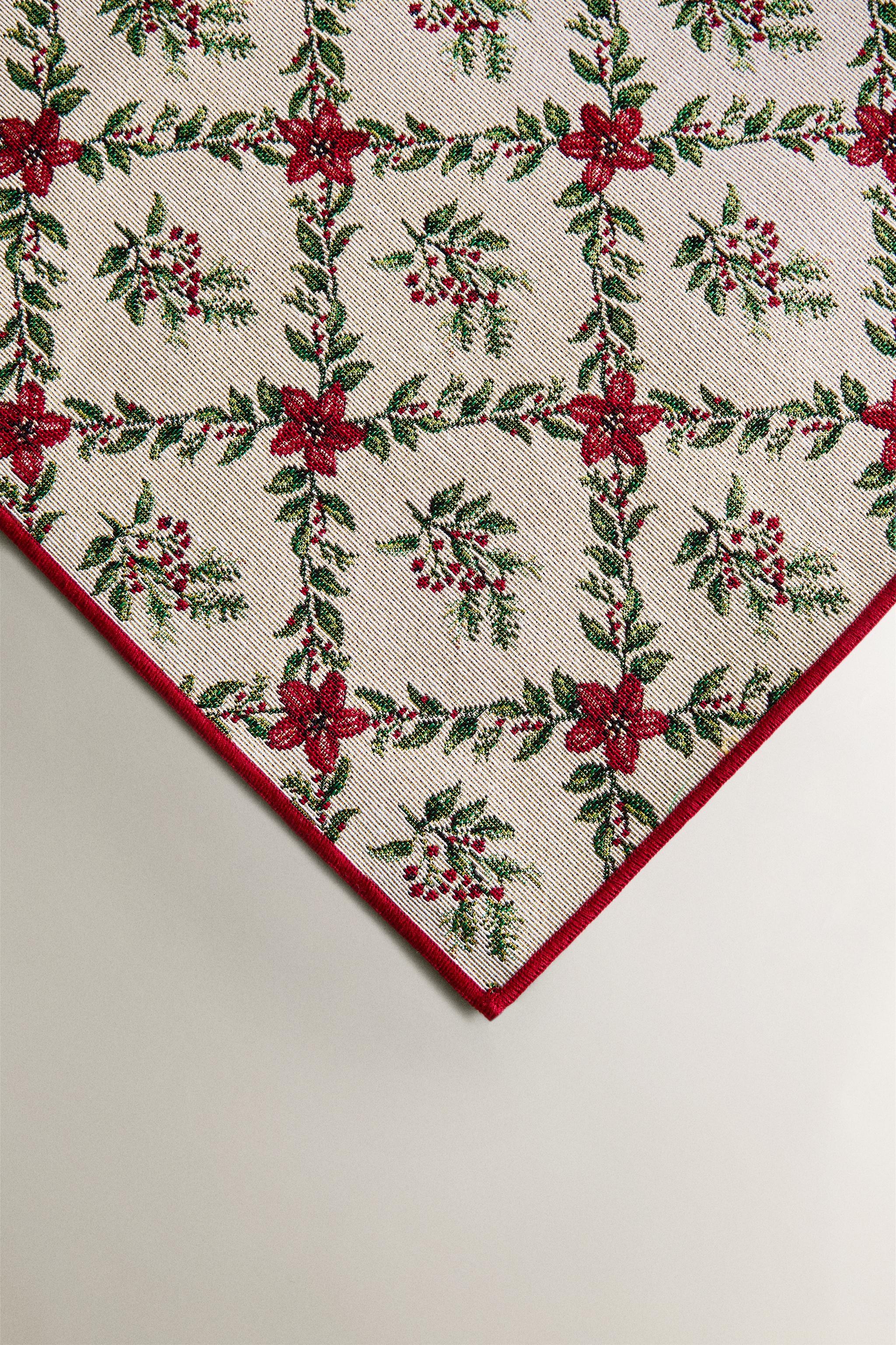 CHEMIN DE TABLE JACQUARD LOSANGES NOËL